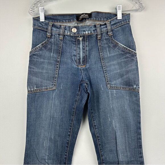 LondonJean Boot Cut Jeans Patch Pockets Retro Style Women’s Sz 2 - Picture 3 of 14